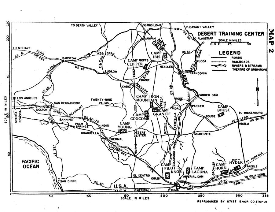 Maps of the Desert Training Center